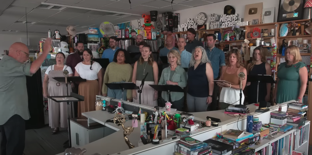 Philadelphia choir The Crossing performed expansive new piece at NPR Music’s Tiny Desk