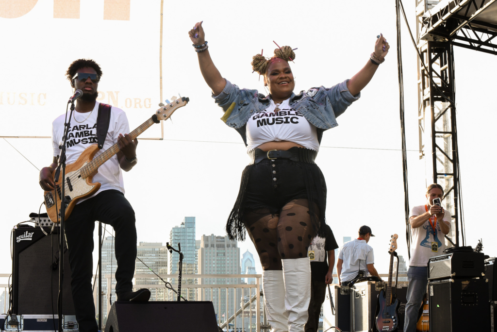 Carla Gamble opened up the XPNFest River Stage in style with a grooving set