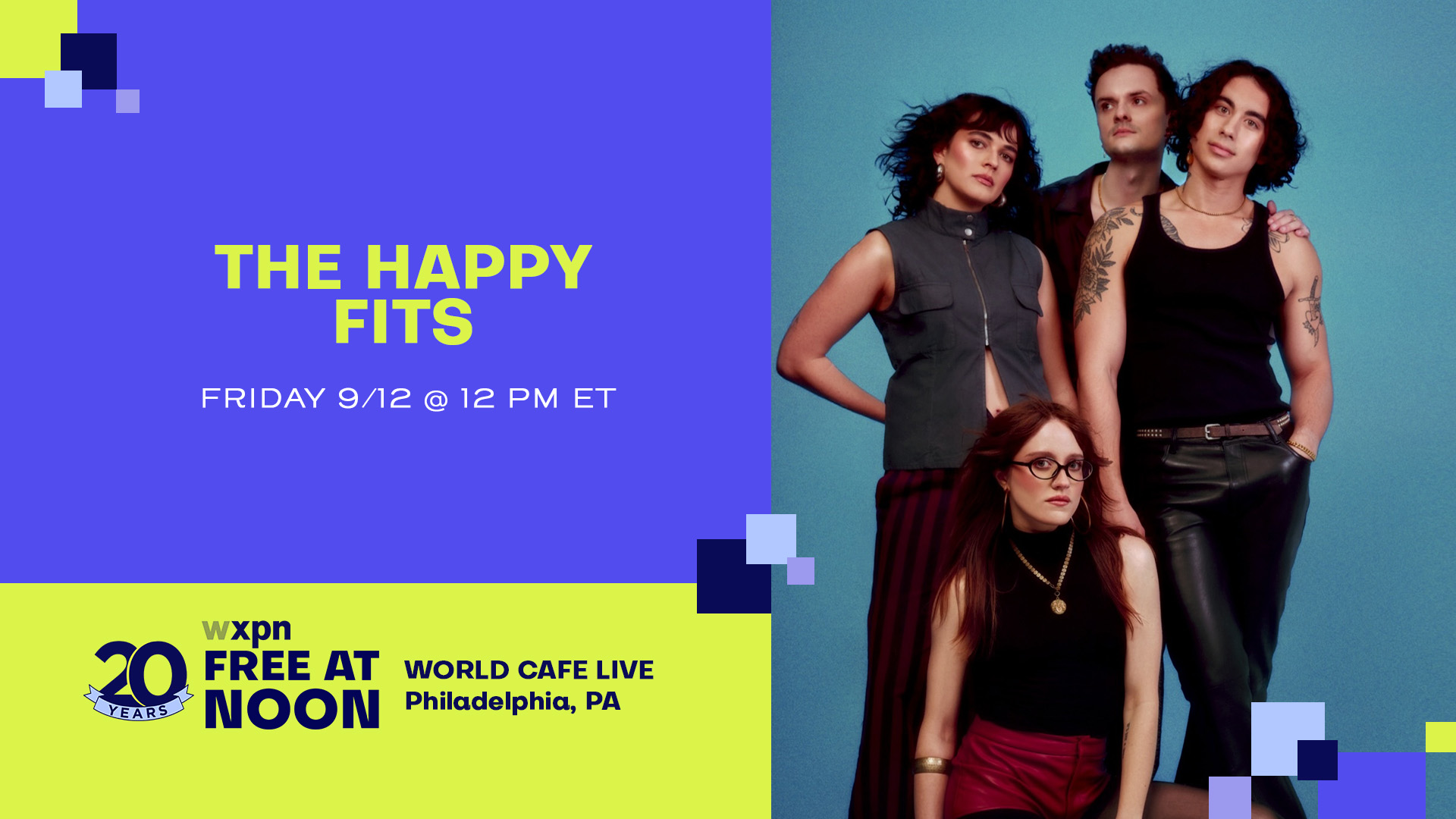 Free At Noon: The Happy Fits, Friday, Sept. 12 at 12pm