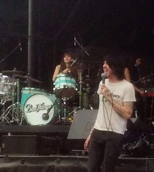 Bad Things singer Davis LeDuke and drummer Lena Zawaidah | photo by Tom Beck