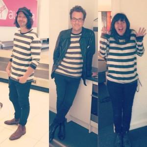 matching band outfits (via Courtney's Instagram)