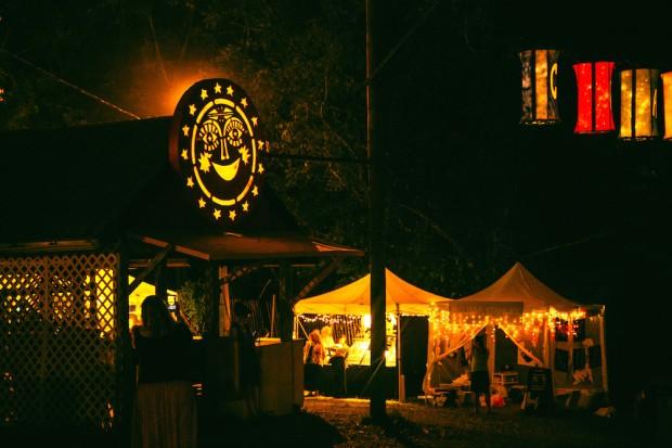 The Philadelphia Folk Fest  at night | Photo by Hope Helmuth | hopehelmuth.com