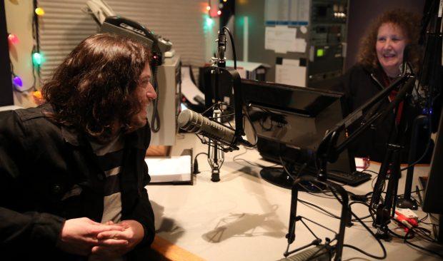 Danny Black and Helen Leicht in WXPN Studios | photo by Galea McGregor for WXPN