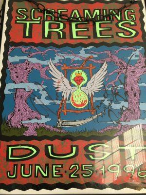 A Screaming Trees gig poster autographed at their Sonic Session | courtesy of Marilyn Russell