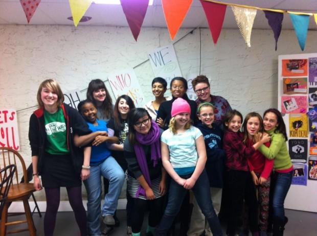 Ambrose joins the Girls Rock Philly girls