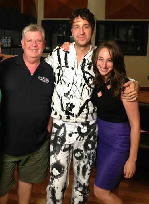 Reuben Frank and Sarah Baicker with Joseph Arthur after a Free at Noon | Photo courtesy of Sarah Baicker