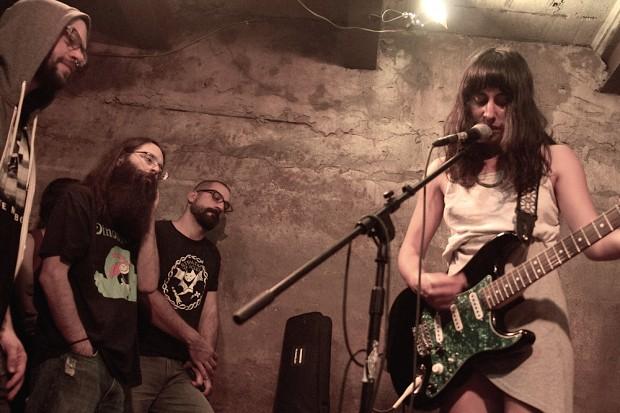 Marisa Dabice of Mannequin Pussy performs at Hazzard Hall | Photo by John Vettese