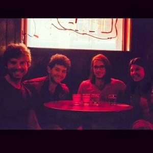 the author, with Josh, Joe, and Paul of Cheerleader