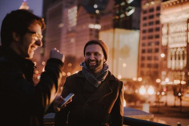 Josh and Nate in Chicago at Cloud Gate. | photo by Katie Jean Photography