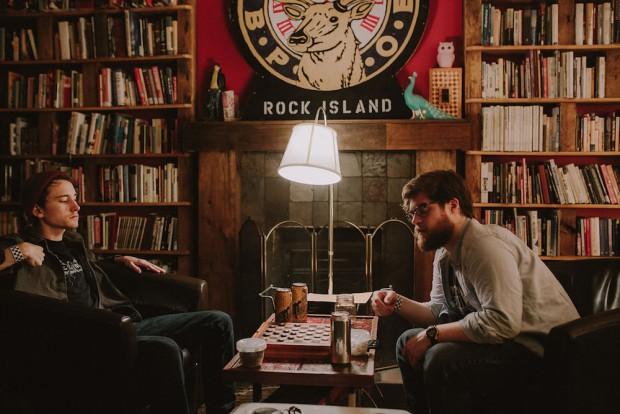 Elliott and Shane hanging out at Rock Island. | photo by Katie Jean Photography
