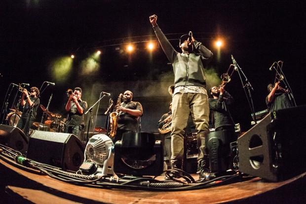 Soul Rebels ft. Talib Kweli | photo by Josh Pelta-Heller for WXPN