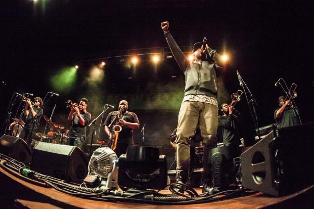 Soul Rebels ft. Talib Kweli | photo by Josh Pelta-Heller for WXPN