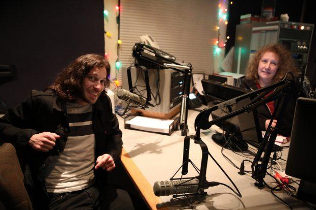 Danny Black and Helen Leicht in WXPN Studios | photo by Galea McGregor for WXPN