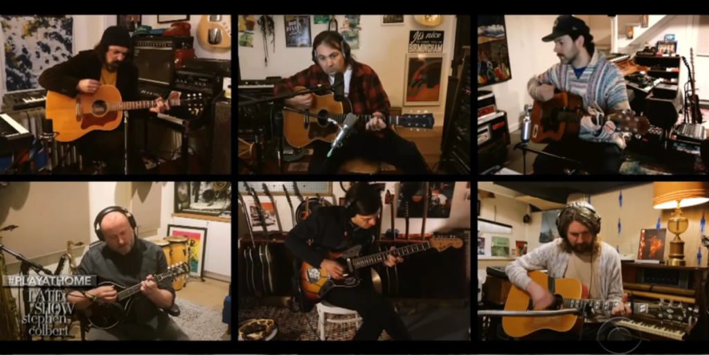 Watch The War on Drugs give a socially-distanced performance of “Arms Like Boulders” on Colbert