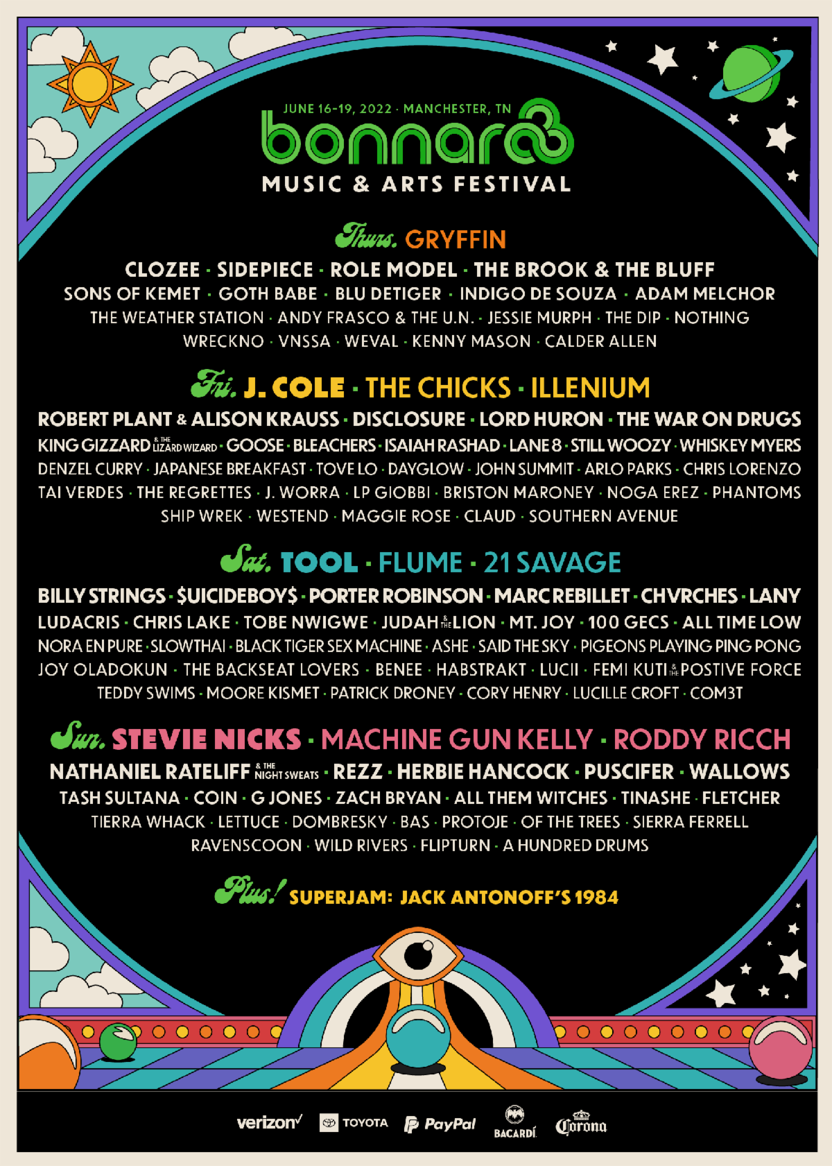 The War On Drugs, Japanese Breakfast, Nothing, and Tierra Whack will rep Philly at Bonnaroo 2022