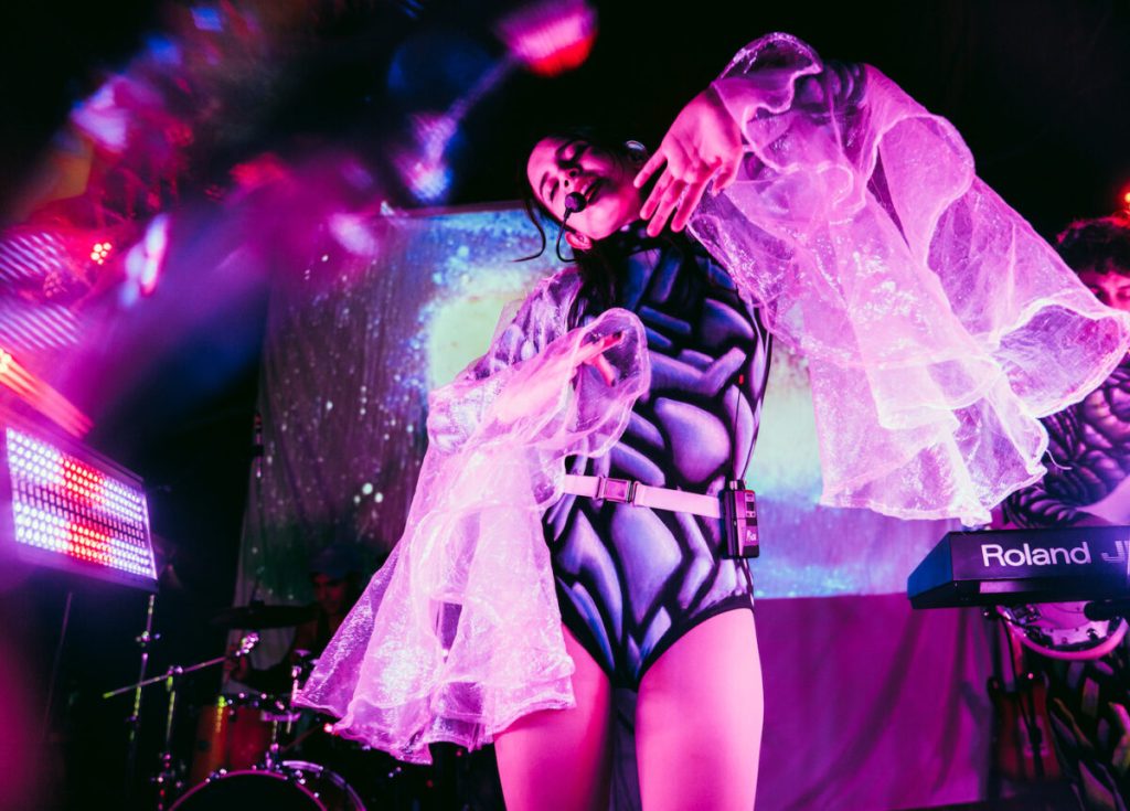 Magdalena Bay debuts at The Foundry with trippy visuals, electropop jams, and a high-concept show