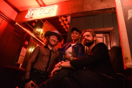 Paisley Fields, Sug Daniels, and Sean Barna kick off their journey to Texas at Ortlieb’s