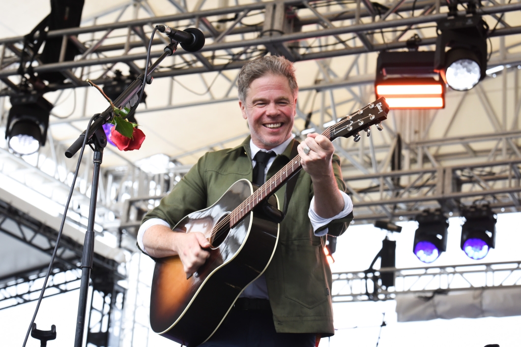 Clouds parted for Josh Ritter’s solo performance on the River Stage 
