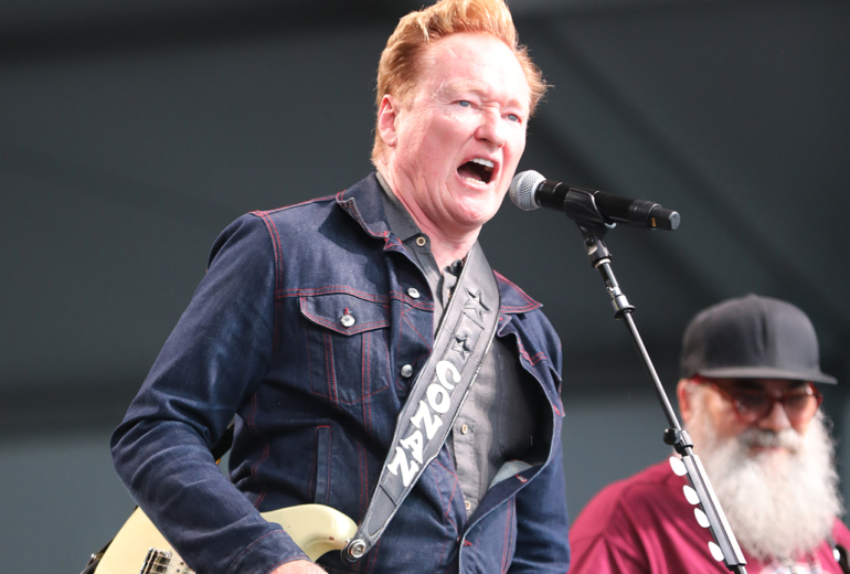 Conan O'Brien at the Newport Folk Festival 2024 | Photo by Heather Hurlock