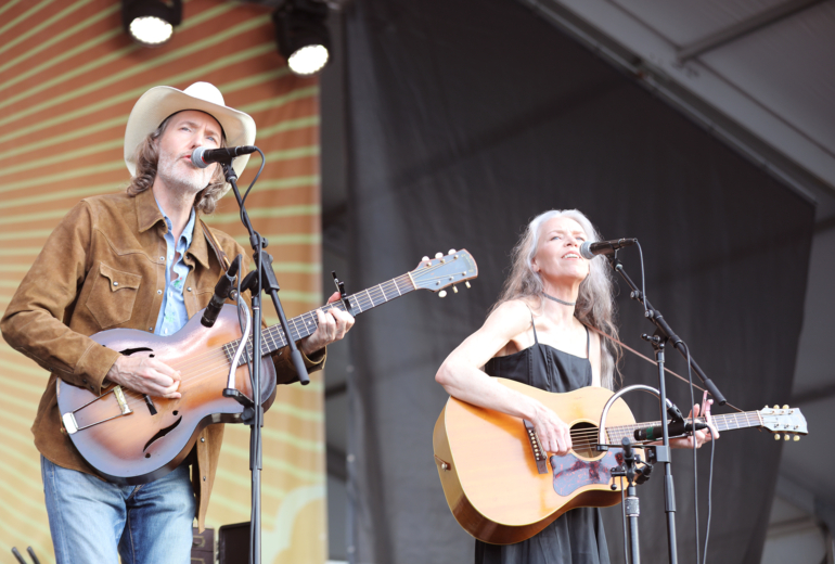 Gillian Welch and David Rawlings at the Newport Folk Festival 2024 | Photo by Heather Hurlock