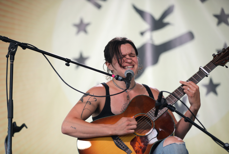 Adrianne Lenker at the Newport Folk Festival 2024 | Photo by Heather Hurlock