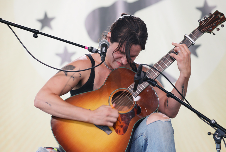 Adrianne Lenker at the Newport Folk Festival 2024 | Photo by Heather Hurlock