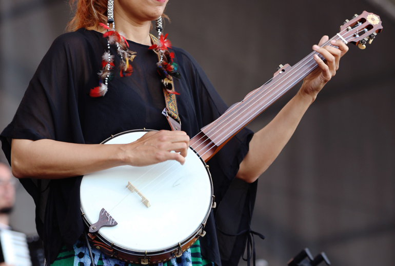 Rhiannon Giddens at the Newport Folk Festival 2024 | Photo by Heather Hurlock