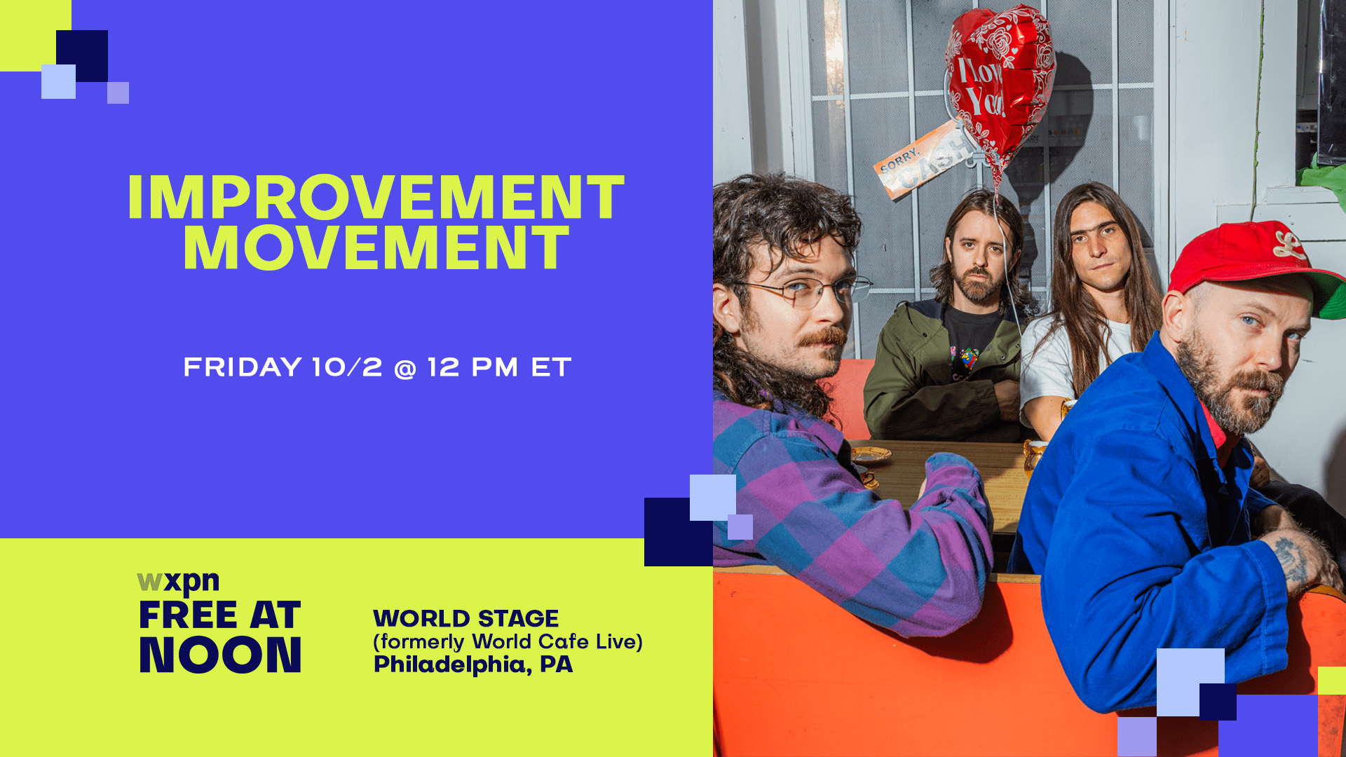 Watch Improvement Movement’s Free At Noon performance live right here
