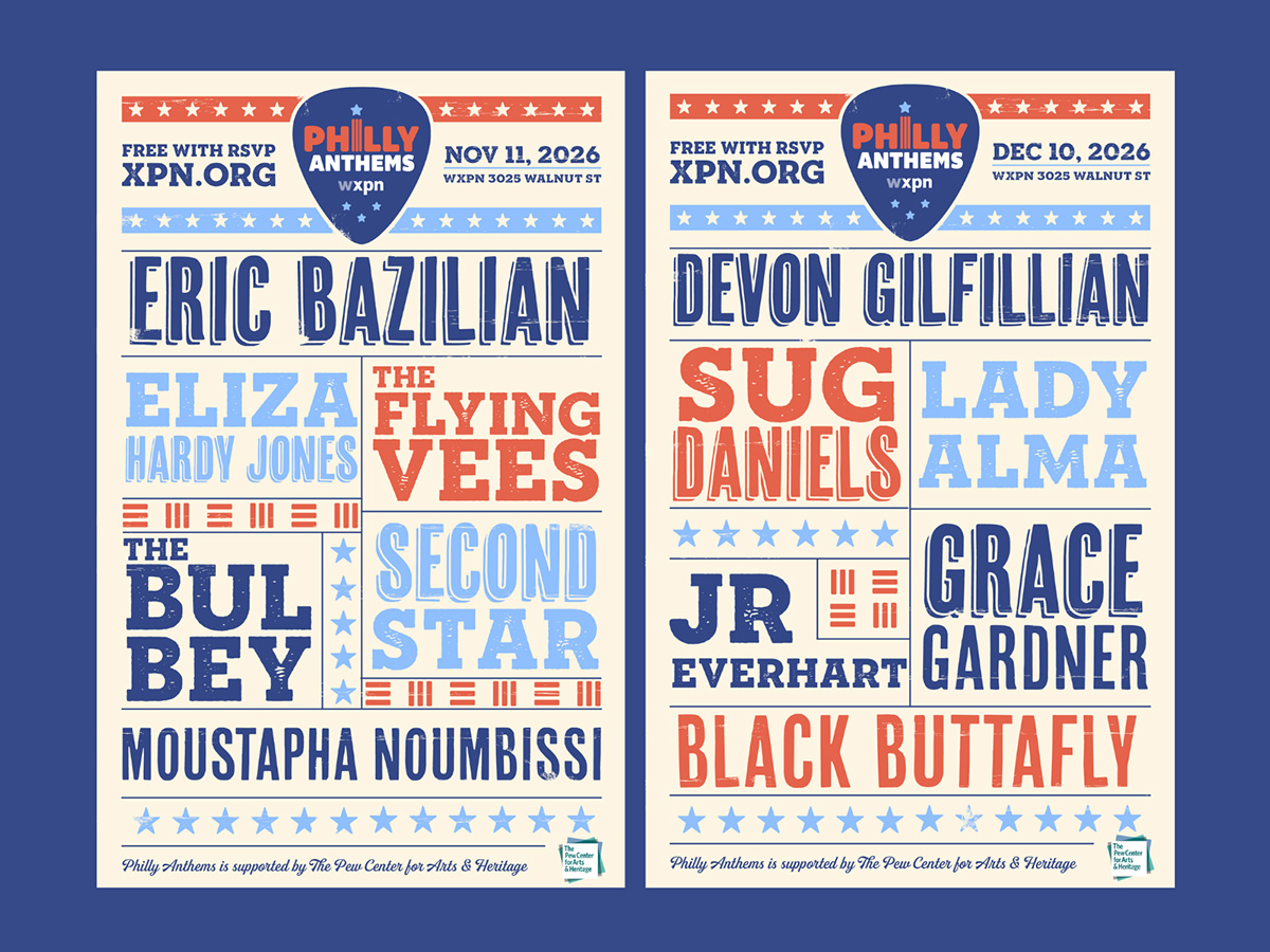 WXPN Announces Two Free Concerts Celebrating Philly Anthems: November 11 & December 10 at WXPN